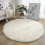 Ultra Soft Plush Round Rug Mat White 48 inches 2