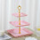 3-Tier Fruit and Candy Display Stand Green White Pink 13.38 6