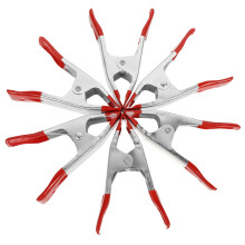 Tent Clamp Alligator Clips Steel Red 6Pcs
