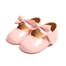 Zapatos casuales antideslizantes de suela blanda para bebé niña, de piel sintética PU.