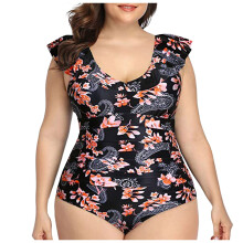 Women's wrap front push up one piece swimsuit with tummy