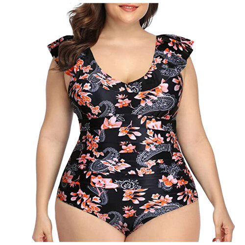 Women's Wrap Front One-Piece Swimsuit with Tummy Control