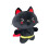 Zwarte kat pluche speelgoed met superheldencape, 30 cm 1