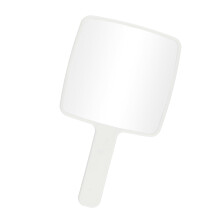 Hand Mirror with Handle White 6.3 x 11 Inches