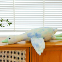 Riesiges Gans-Plüschkissen, grün, Batik, weich und kuschelig