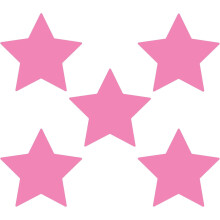 Star Decal Sticker Gloss Finish 8.5 Inch Pack of 5