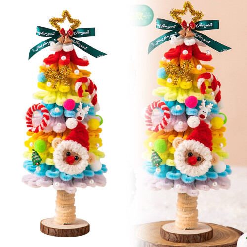 Mini Christmas Tree Tabletop 11 Inch Gold Star