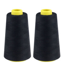 Black Polyester Sewing Thread 2-Pack 2300 Yds