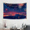 Night Harbor Fireworks Tapestry Modern Urban Nightscape 1