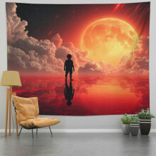 Fantasy Blood Full Moon Tapestry 60x50in