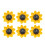 Sunflower refrigerator magnets kitchen decor 10 pcs 1