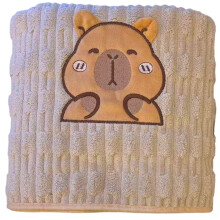 Capybara badhanddoek van koraalvlies, superzacht en absorberend.