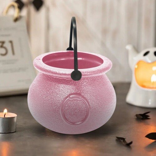 Cubo de calabaza de plástico con asa para dulces 2