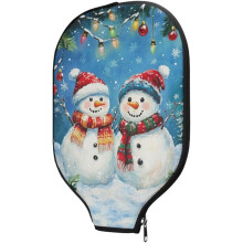 Pickleball Paddle Cover, Washable Pickleball Paddle Cover Unisex Pickleball Racket Cover Paddle Protector,Christmas Snowman
