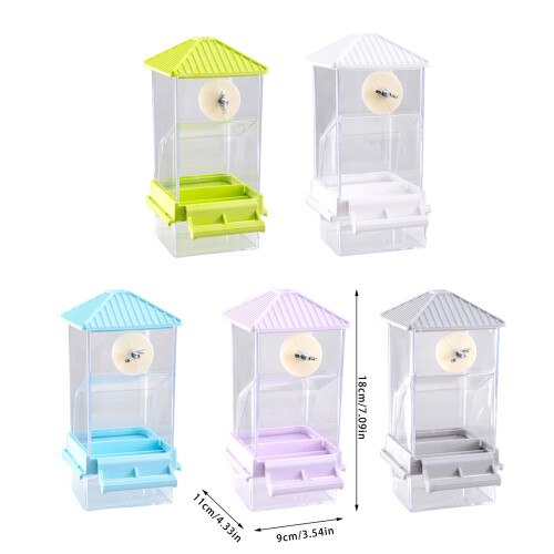 Clear Automatic Bird Feeder for Small Birds with Large 2