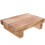 Wood Footstool Light Brown Footrest for Entryway 1 Set 1