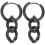 Chunky Black Chain Link Earrings Unisex 1