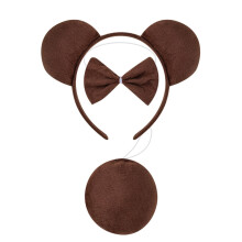 Bear Ear Hair Hoop Plush Headband Costume Accessory