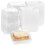 Caixas de papel branco para sanduíche com tampas transparentes, 12,7 cm (5 polegadas), 100 unidades. 1