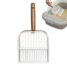 Kattsandskopa med trähandtag, djup spade