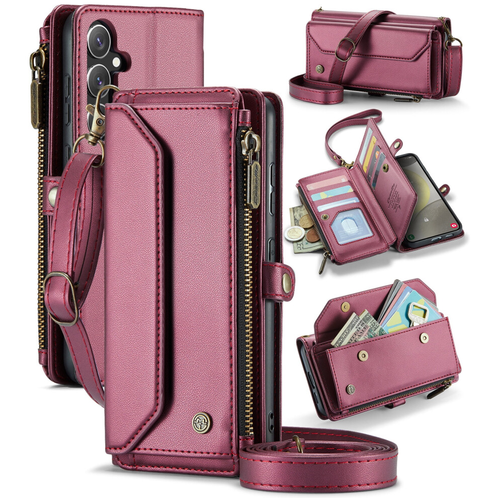 Caseme Leather Wallet Case For Samsung Galaxy S24 Plus With 975221435804