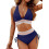 Women's tummy control swimsuit dark blue L 1