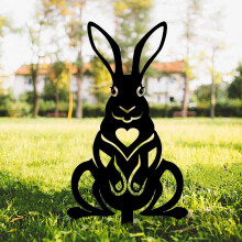 Easter Bunny Egg Acrylic Stake 3D Mirror Yard Decor Style B