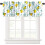 Lemon Floral Window Valance Vintage Tropical Fruit Design 1