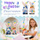 Easter Bunny Gnome Plush Doll Set with Rabbit Ears Hat and 1