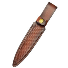 1 Stück Outdoor-Kleinmesser, Gerades Messer, Obermaterial Aus Rindsleder, Scheide mit Messingschnalle, Hosentasche, Taktik-Zubehör