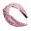 Fascia per capelli in velluto con perle finte, rosa, per donna 7