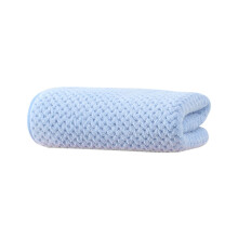 Serviette de toilette en velours gaufré, 35 x 75 cm, bleu clair