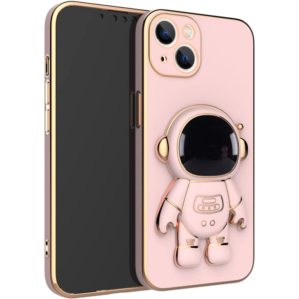 Cartoon Astronaut Phone Case Tpu Foldable Stand Pink 952399372490