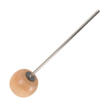 Wood Bass Drum Beater with Metal Shaft, 1 Piece