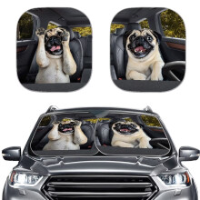 Dog-Themed Car Windshield Sun Shades 2-Piece