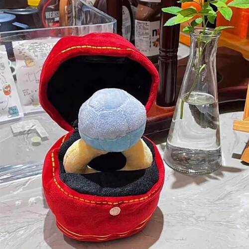 Plush Proposal Ring Box with Doll Velvet Keepsake Set