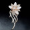 Blomsterbroche i skinnende legering til kvinder, 1 stk. 3