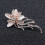 Blomsterbroche i skinnende legering til kvinder, 1 stk. 4