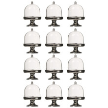 Tizuqe dessert display plate with dome cover 12 pcs