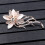 Blomsterbroche i skinnende legering til kvinder, 1 stk. 6