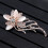 Blomsterbroche i skinnende legering til kvinder, 1 stk. 7