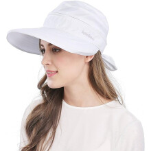 Sombrero de sol para mujer con protección UV y ala ancha para coleta.