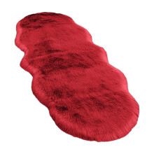Red plush bedroom rug extra large
