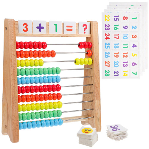 Träkulram för barn, matteräknande leksak, 1 set