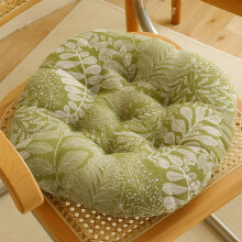 Cotton-linen round cushion 16x16 inch