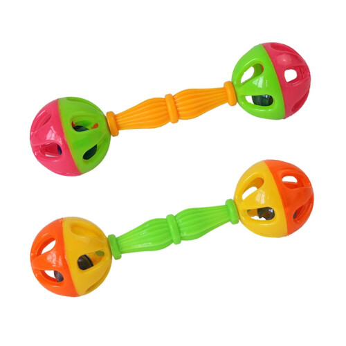 Bell Bird Toy Plastic Dual Ball Interactive Toy for Parrot