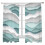 Sheer Curtains Teal-Turquoise Gradient 52x63 Inch Voile 1