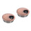 Bureaudoorvoeren van zinklegering, rond, 2 stuks 6