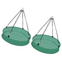 Bird feeder tray set 2 pcs weatherproof open with hooks