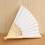 Bamboo & Paper Folding Hand Fan White 21 cm 4